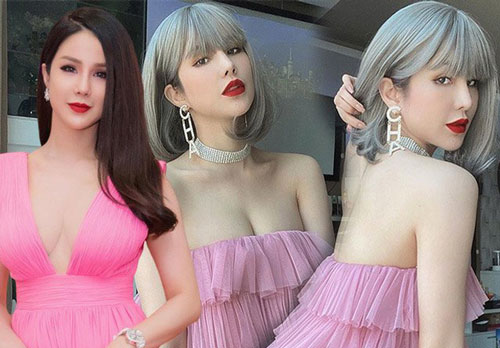 Trung thành với tóc dài, Diệp Lâm Anh "biến hình" nhận không ra với tóc ngắn bạc màu