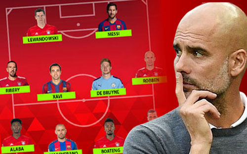 Đội hình hay nhất của Guardiola: Đa số là Bayern và Barca, chỉ có 1 Man City