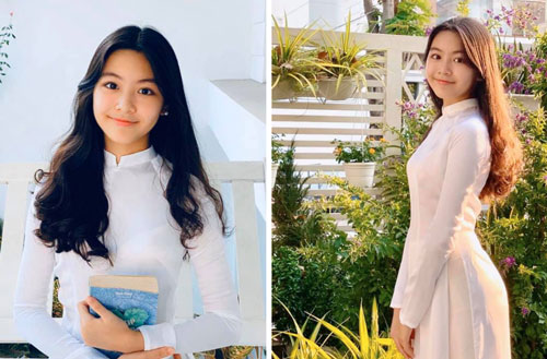 Con gái Quyền Linh mặc áo dài của mẹ đón sinh nhật tuổi 14: Đẹp 'nức nở' thế này thì là công chúa chứ Lọ Lem gì!