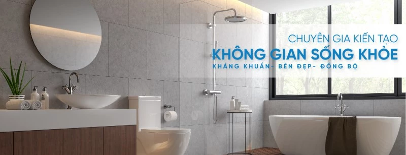 Gạch kháng khuẩn của Viglacera được ứng dụng công nghệ phủ men Nano TiO2 kháng khuẩn, bảo vệ sức khỏe người sử dụng.