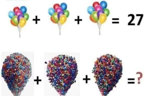 Lời giải cho bài toán khiến 100% dân mạng "bó tay": 3 chùm bóng bay khổng lồ trong phim Up cộng lại là bao nhiêu quả?