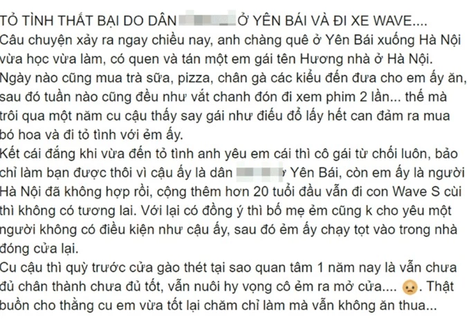 Câu chuyện được chia sẻ trên mạng xã hội. Nguồn: BEAT Yên Bái