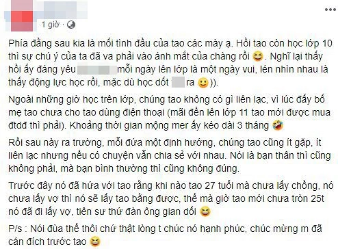 Câu chuyện được chia sẻ trong một hội nhóm trên mạng xã hội.