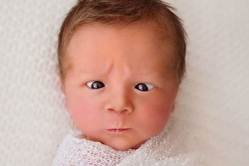 "Rung rinh" trước biểu cảm "đỡ không nổi" của các bé sơ sinh