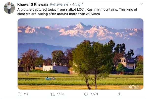 Lần đầu tiên trong suốt hơn 30 năm, người dân Ấn Độ có thể nhìn thấy dãy Himalaya hùng vĩ từ xa do tác động của dịch Covid-19 - Ảnh 2.