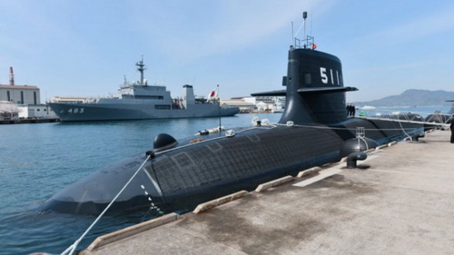 Tàu ngầm Soryu đầu tiên trang bị pin lithium-ion của Nhật Bản chính thức trực chiến