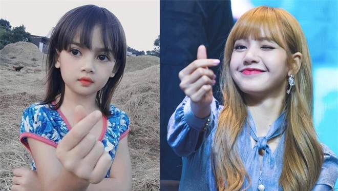 Bé gái người Ba Na và Lisa (Black Pink) như chị em thất lạc của nhau.