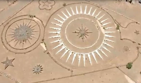 Bến đỗ UFO ởsa mạc Salta, Argentina nhìn từ trên cao xuống
