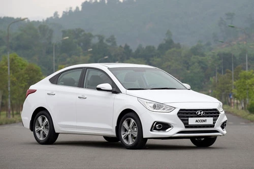 2. Hyundai Accent (doanh số: 1.543 chiếc).