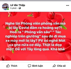Xúc phạm nữ phóng viên mắc Covid-19 trên Facebook, Luật sư Lê Văn Thiệp bị phạt 8 triệu đồng