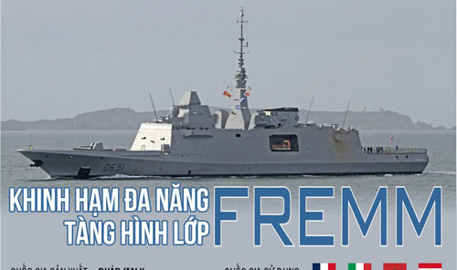 Khinh hạm đa năng tàng hình lớp FREMM đến Mỹ cũng muốn có