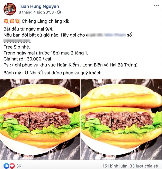 Vừa mở bán bánh mì online được 2 ngày, Tuấn Hưng đã tuyên bố đóng cửa vì không đủ trang trải, quyết định sẽ thử với một món ăn khác - Ảnh 1.