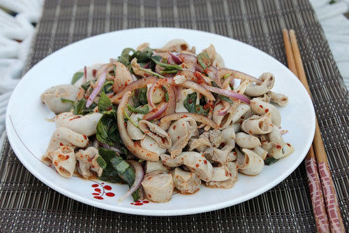 Cách làm tràng heo trộn chua cay kích thích vị giác