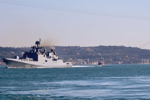 2 tàu chiến mang tên lửa Kalibr hiện đại nhất của Nga bị phong tỏa