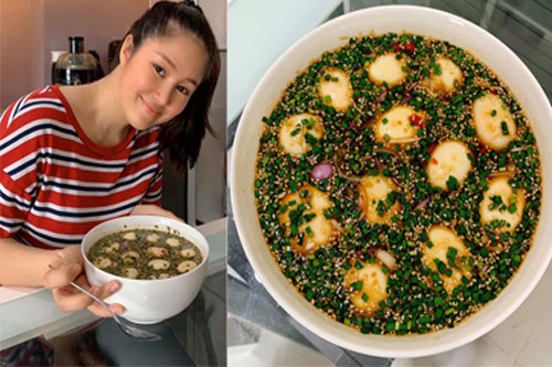 Lê Phương hướng dẫn cách làm trứng gà lòng đào ngâm nước tương 'đưa cơm' mà cực đơn giản