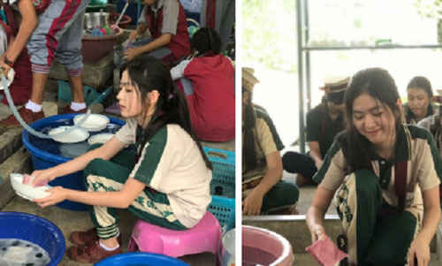 Chỉ ngồi rửa bát cô gái khiến bao anh chàng "tan chảy" nhưng xem "info" mới bất ngờ