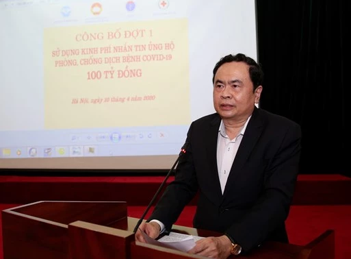 Chủ tịch UBTƯ MTTQ Việt Nam Trần Thanh Mẫn phát biểu tại buổi lễ.