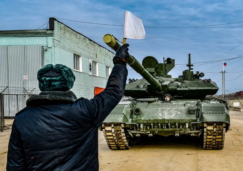 Sư đoàn bộ binh cơ giới số 2 Taman đã nhận được lô xe tăng chiến đấu chủ lực T-90M Proryv-3 đầu tiên. Ảnh: RIA Novosti.