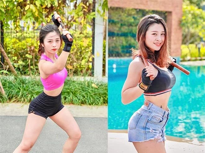 Hot girl Việt múa côn như Lý Tiểu Long: Thân hình nóng bỏng vạn người mê - 3