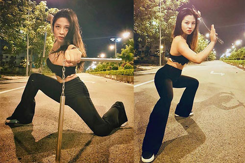 Hot girl Việt múa côn như Lý Tiểu Long: Body quyến rũ "vạn người mê"