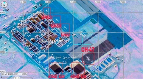 Hình ảnh căn cứ quân sự Mỹ nằm dưới sự bảo vệ của tổ hợp tên lửa phòng không Patriot được máy bay không người lái Iran áp sát và chụp lại