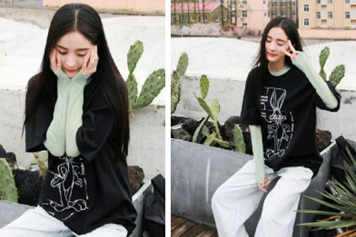 Fan xót xa khi thấy Dương Mịch gầy gò, lọt thỏm trong bộ quần áo rộng