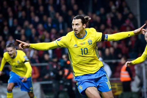7. Zlatan Ibrahimovic (Thụy Điển) - 62 bàn thắng.