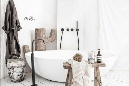 Những mẫu phòng tắm có bồn bằng đá tuyệt đẹp