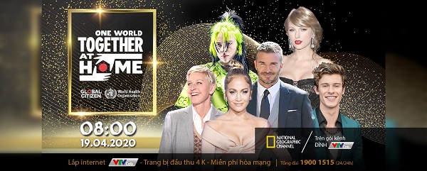 VTVcab phát sóng Đại hòa nhạc cùng đẩy lùi Covid-19: “ONE WORLD TOGETHER AT HOME”