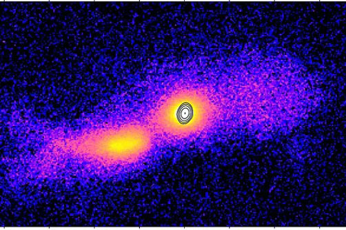 Bí ẩn về tia phát ra khi 2 thiên hà va chạm với nhau