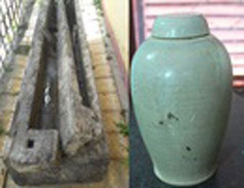 Tìm thấy ngôi mộ cổ độc mộc chứa nhiều bình gốm