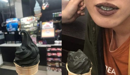 Háo hức ăn thử kem tinh than tre, cô gái nhận ngay cái kết "đắng" còn dân mạng rút ra bài học nhớ đời