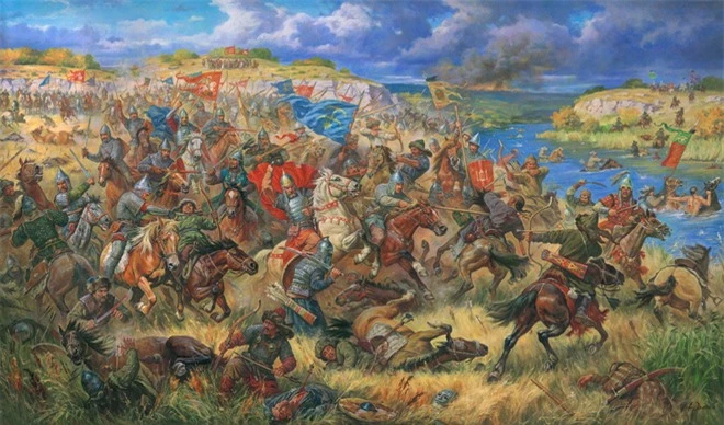 
Quân Mông Cổ bị bao vây. Ảnh Internet.
