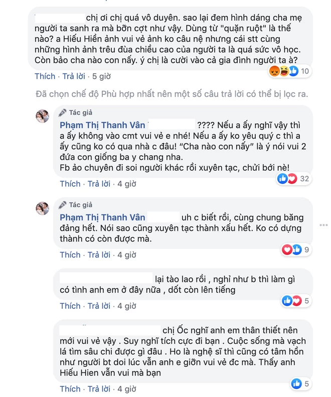 Ốc Thanh Vân thẳng thắn đáp trả bình luận cho rằng cô trêu đùa chiều cao của đồng nghiệp.