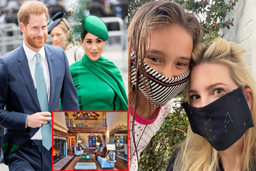 Meghan Markle khoe mua biệt thự hạng sang có giá trị triệu đô ở Mỹ, đối lập với con gái Tổng thống Trump tự làm khẩu trang ở nhà