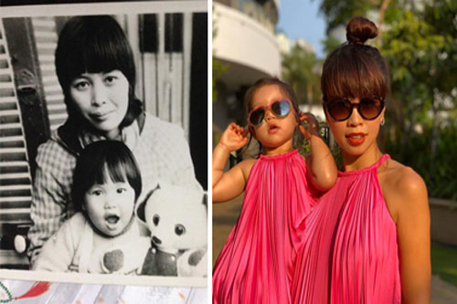 Siêu mẫu Hà Anh hé lộ ảnh lúc nhỏ bên mẹ, tiết lộ những điều thú vị về bé Myla