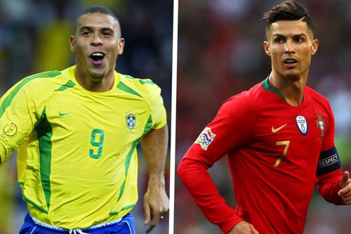 Ronaldo de Lima và Cristiano Ronaldo.
