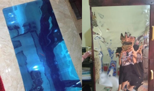 Háo hức mua gương dẻo để soi, vừa dán lên tường cô gái đã giật mình vì không khác gì "kính chiếu yêu"