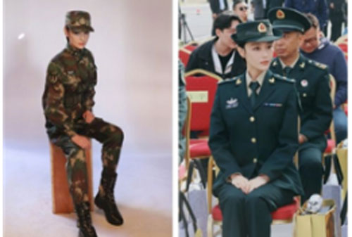 'Bà mẹ bỉm sữa' Trương Hinh Dư gây bão vì hóa 'soái ca' quân nhân quá ngầu