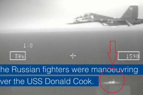 Chiến đấu cơ Nga thêm một lần "hành hạ" khu trục hạm Donald Cook