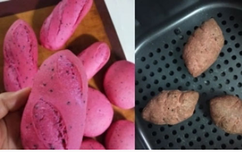 Háo hức làm bánh mì thanh long theo trên mạng, cô gái cho ra lò thành phẩm "không như mơ"