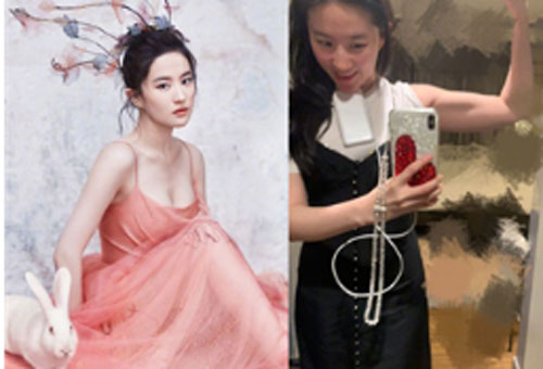 Thoạt nhìn thì tưởng 'mình hạc xương mai' ai ngờ Lưu Diệc Phi lại có cơ bắp cuồn cuộn thế này