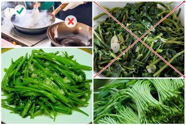 Nếu xào rau muống bị thâm thì bạn cần đọc bài viết này ngay