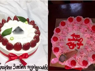 Hí hửng đặt bánh sinh nhật của bạn thân để tặng chồng, đến khi mở ra cô vợ mới ngỡ ngàng vì thành phẩm