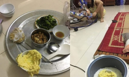 Mừng rỡ vì đi làm về vợ đã dọn sẵn cơm canh nhưng mở nồi ra thì anh chồng mới "chạy mất dép"