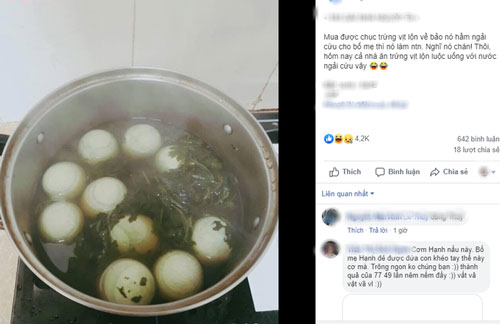 Chê em gái hầm trứng ngải cứu theo cách lạ, anh trai bị dân mạng chỉ trích không thương tiếc