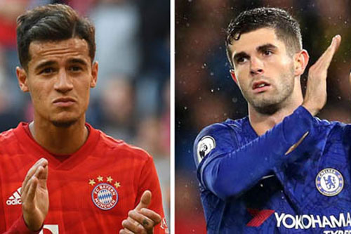 Chelsea có thể mất Pulisic nếu sở hữu Coutinho