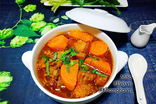 Gân bò kho hầm mềm, ngấm vị đậm đà tuyệt ngon