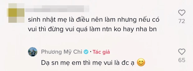 Câu trả lời của Phương Mỹ Chi về hành động bôi trét bánh kem vào mặt mẹ trong tiệc sinh nhật đang gây tranh cãi.