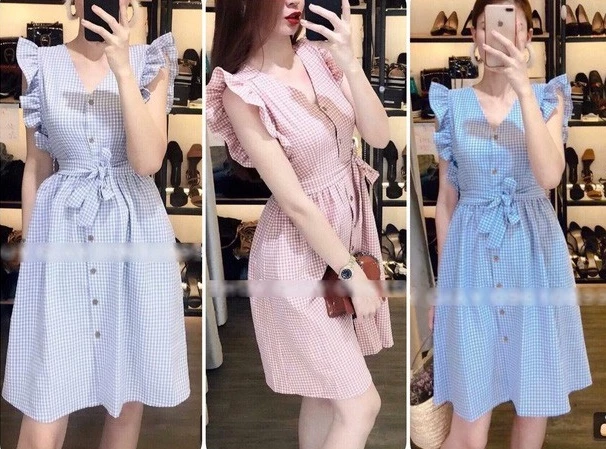 Hình ảnh chiếc váy điệu đà mà shop online đăng tải.